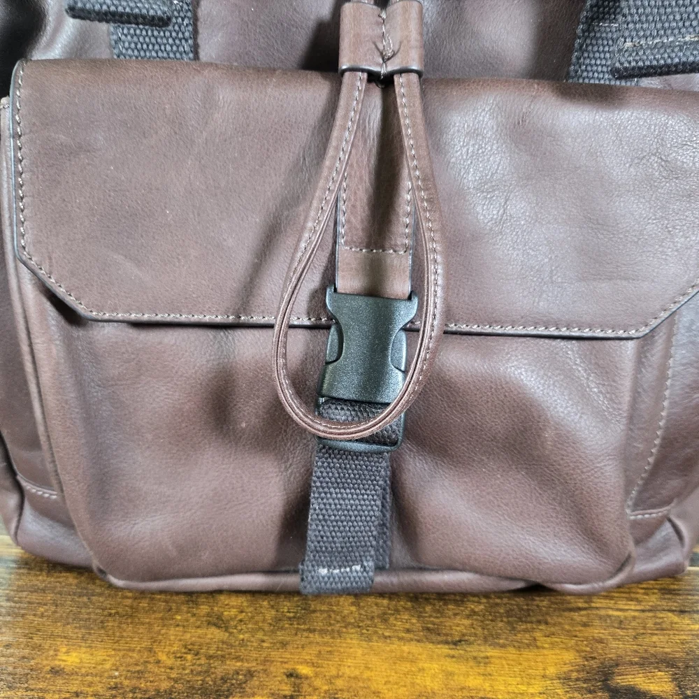 Fossil Weston Brown Leather Backpack‎